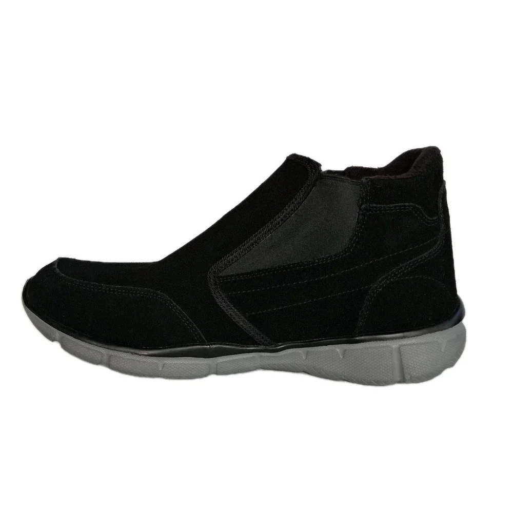CAMEL CROWN Suede Slip-On Shoes Men's 10.5 Black/Gray Chelsea Sneaker Boots